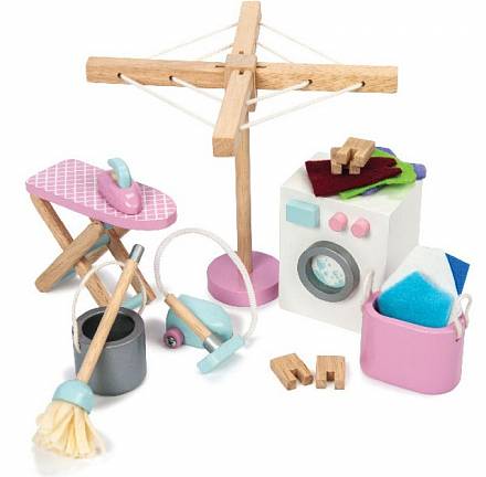 Набор для кукольного домика «Прачечная и уборка», 18 элементов 